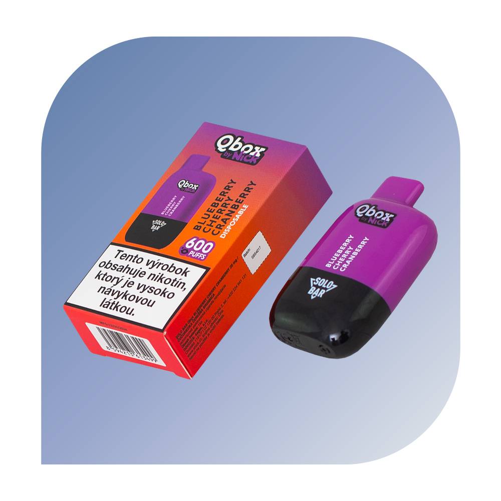 Nick Qbox 600 Puffs - Blueberry Cherry Cranberry (20mg/ml) - jednorazová bezdymka