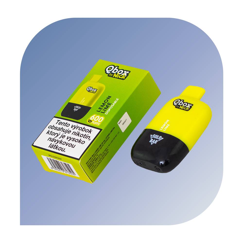 Nick Qbox 600 Puffs - Lemon Lime (20mg/ml) - jednorazová bezdymka