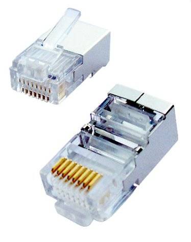 OXnet tienený konektor STP RJ45-8p8c,15µ" Au, lanko, (100ks)