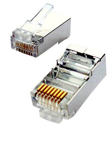 OXnet tienený konektor STP RJ45-8p8c,50µ" Au, lanko, Cat5, (100ks)