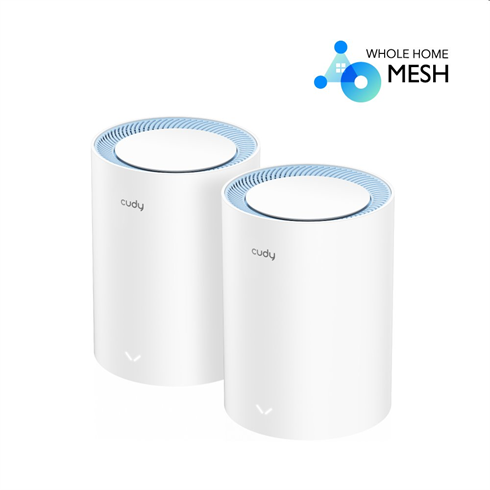 Cudy AC1200 Wi-Fi Mesh Solution 2-Pack, Dual-Band, 867+300Mbps, 802.11ac/a/b/g/n, 2x FastEth, 2x int.antenna, MU-MIMO