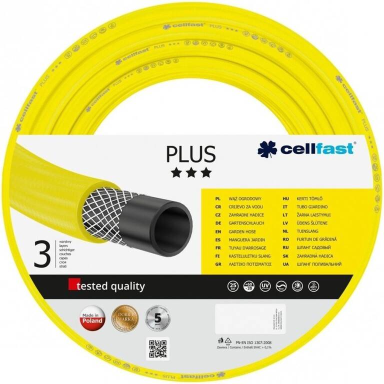 Hadica Cellfast Plus 1/2", L-70 m, [S10] na bubon 20 cm, záhradná