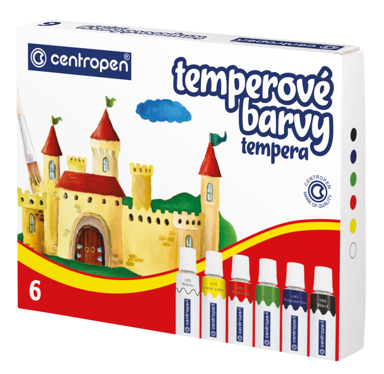 Centropen 9550 Temperové farby 6 farieb