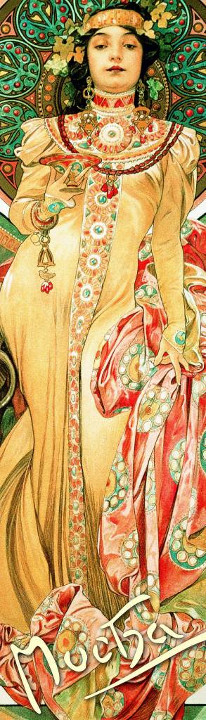 Záložka Alfons Mucha – Moët & Chandon