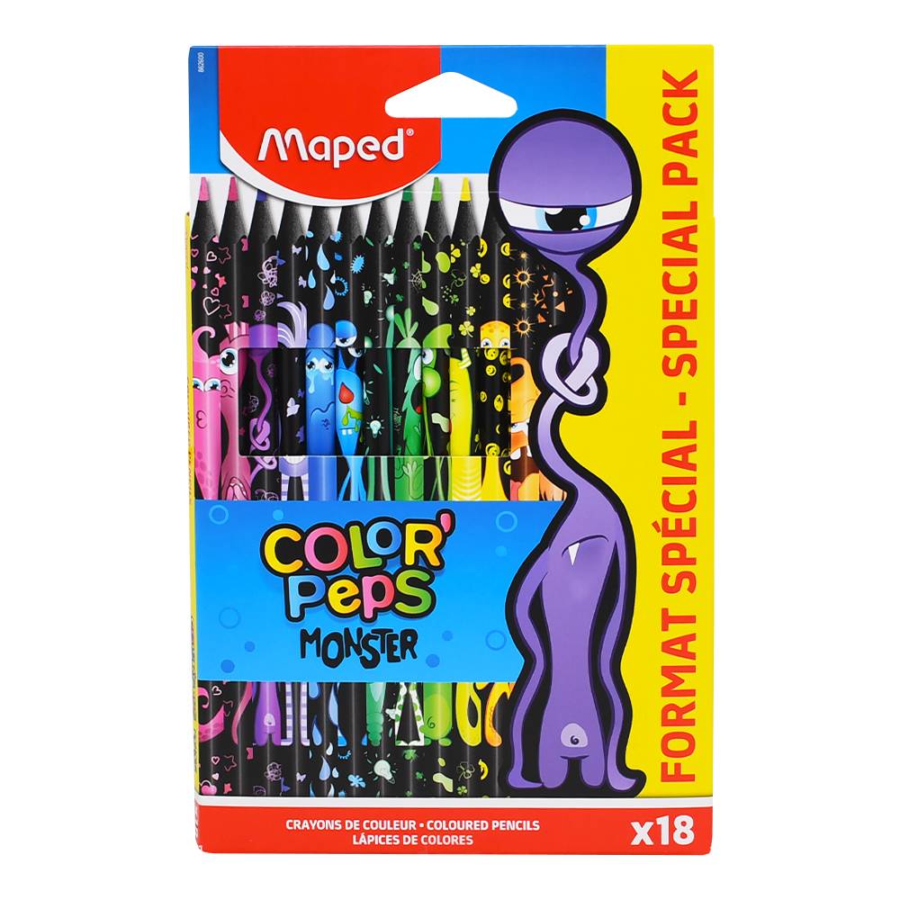 FARBIČKY TROJHRANNÉ MAPED COLOR PEPS MONSTER 18 FARIEB