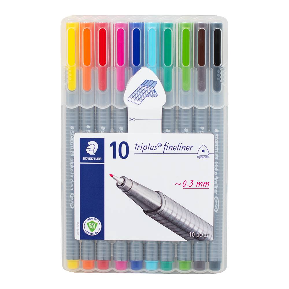 LINER 0,3MM 10 FARIEB TRIPLUS BOX STAEDTLER