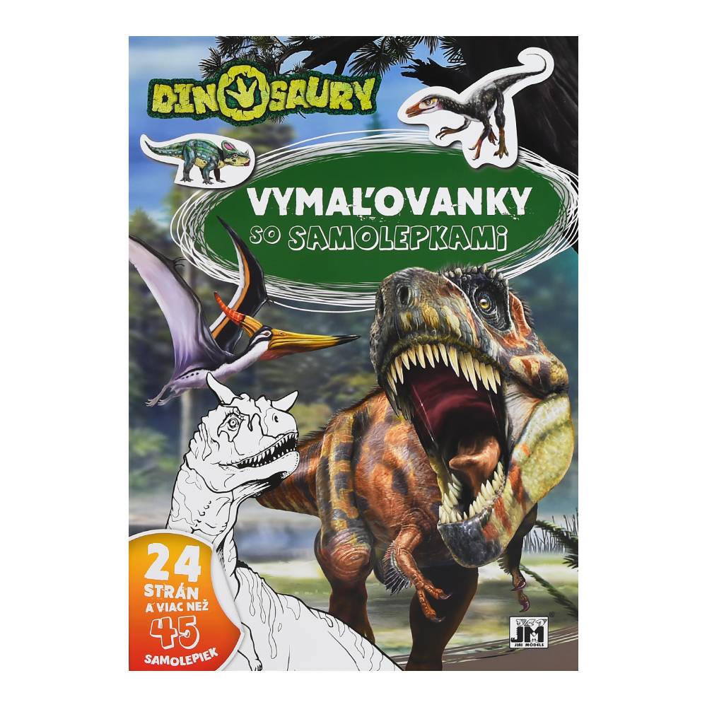 OMAĽOVÁNKY A4 SO SAMOLEPKAMI DINOSAURY