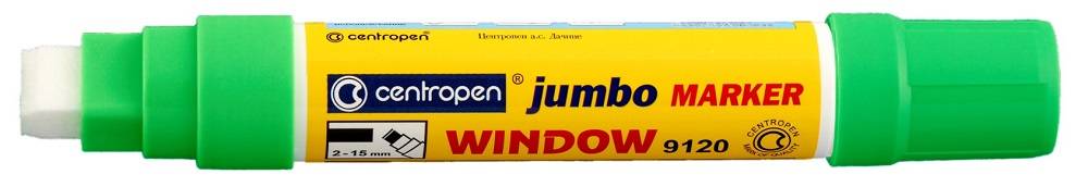 Centropen 9120 Popisovač na sklo 2-15mm Jumbo Window zelený