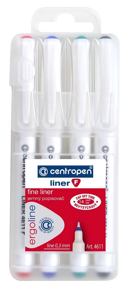 Centropen 4611 Liner 0,3mm mix 4 farieb